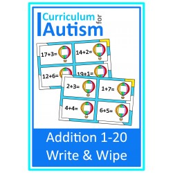 Addition 1-20 Write & Wipe Sheets